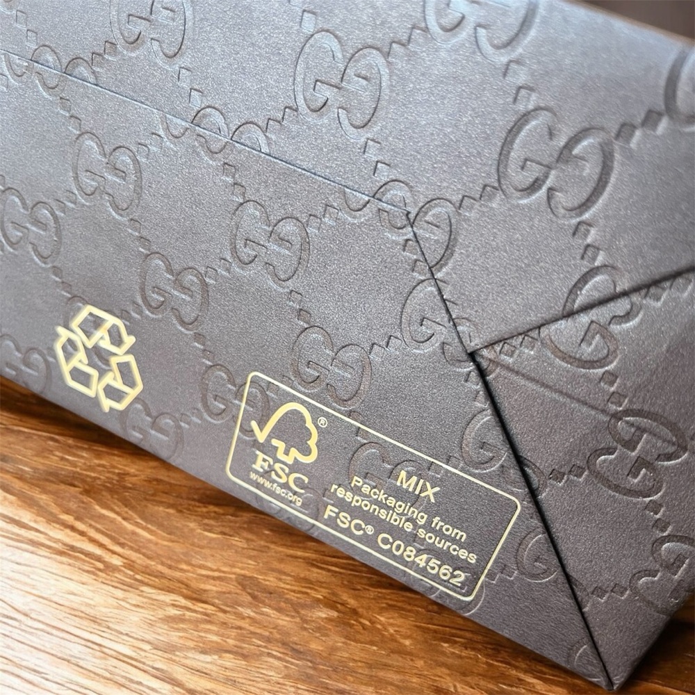 Gucci Authentic Gold Embossed Beautiful Brown Gift/Shopping Bag (New Condition) - Picture 5 of 7